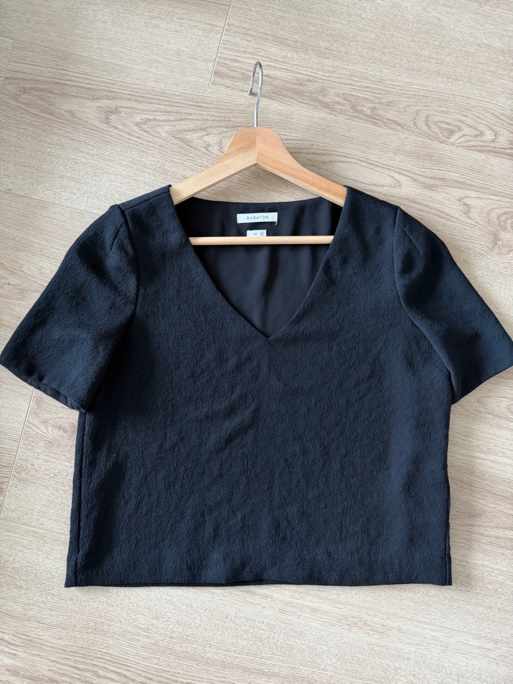 Babaton Black V-Neck Randy Blouse